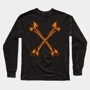 gold cross bone Long Sleeve T-Shirt